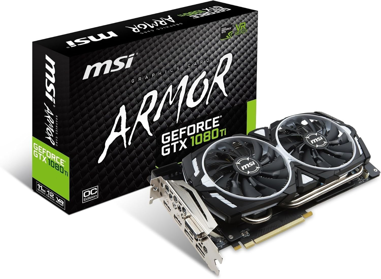 MSI GeForce GTX 1080 Ti ARMOR 11G OC 11GB GDDR5X Graphics Card