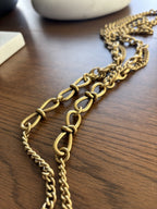 COACH Rare Bag Chain Strap Gold/Antique Brass Metal Bow Knot/ C Link (org $195)