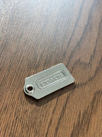 COACH 2001 Metal Hangtag Charm Silver Plated Replacement hang Bag Tag Keychain