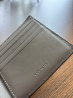 Rare COACH Retail Crocodile Embossed Leather Bifold Wallet Card Fog (org $225)