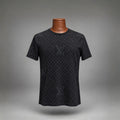 LOUIS VUITTON 2014 Monogram T-Shirt Black Tonal LV Logo Size Small (org $745)