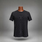LOUIS VUITTON 2014 Monogram T-Shirt Black Tonal LV Logo Size Small (org $745)