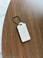 COACH Designer Hearts Red Silver Hanging Bag Charm Fob Chalk White Gold Hardware