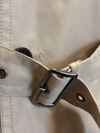COACH Designer Trench Coat Jacket Leather Details Tan Khaki Brown (org $795)