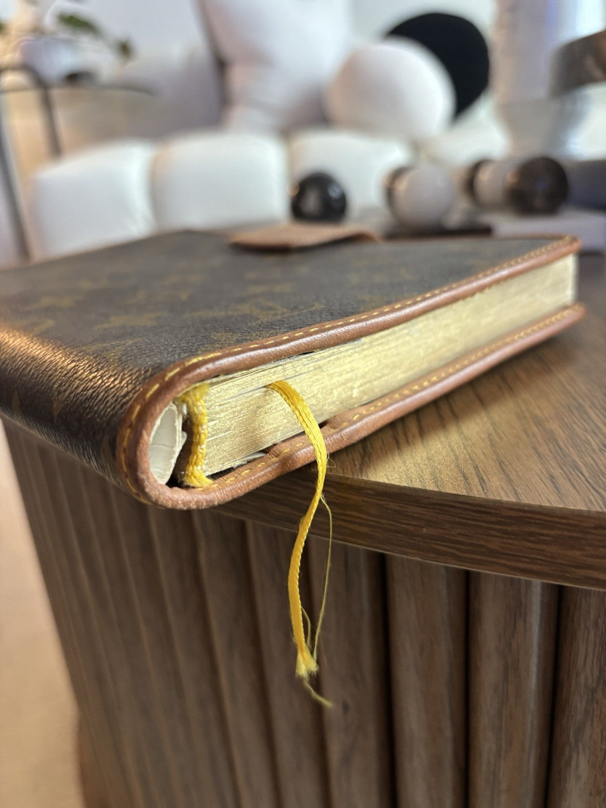 LOUIS VUITTON Vintage Monogram Agenda Day Planner Cover Brown & Tan (org $850)