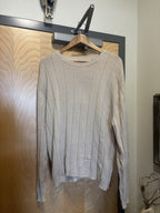 SUN RIVER CO Vintage 1990 Sweater Pullover Beige/Tan Crew Neck 100% Cotton Men L