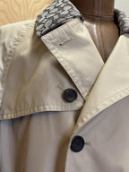 COACH Designer Trench Coat Jacket Leather Details Tan Khaki Brown (org $795)