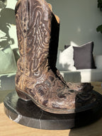 CORRAL® Mens Brown Exotic Alligator Inlay & Embroidered Western Boots (org $360)
