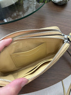 COACH Quilted Pillow Leather Crossbody Wristlet Kira Bag Hay/Yellow (Org $295)