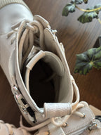 COACH Designer Tucker Leather Signature Boot Chalk White Men Size 10 (org $395)