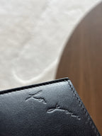 SAINT LAURENT Designer YSL Black Minimalist Cow Leather Case/Credit Card Holder