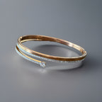 SWAROVSKI “Fresh” Bangle White Crystals Rose Gold Tone Plated Size S (org $150)