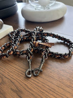 COACH 1941 Replacement Bag Chain Strap Dinky Brown Gunmetal Hardware (org $195)