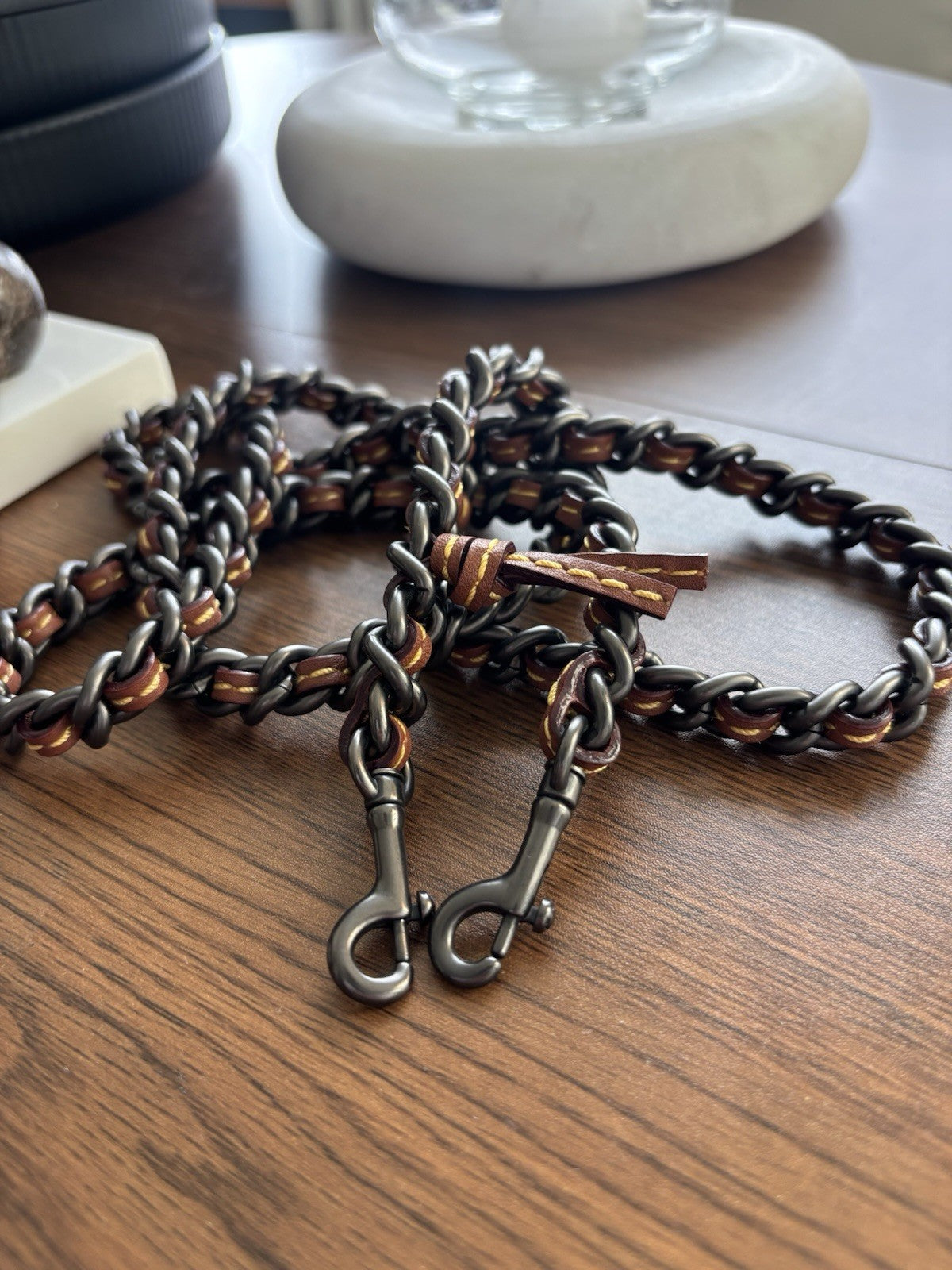COACH 1941 Replacement Bag Chain Strap Dinky Brown Gunmetal Hardware (org $195)