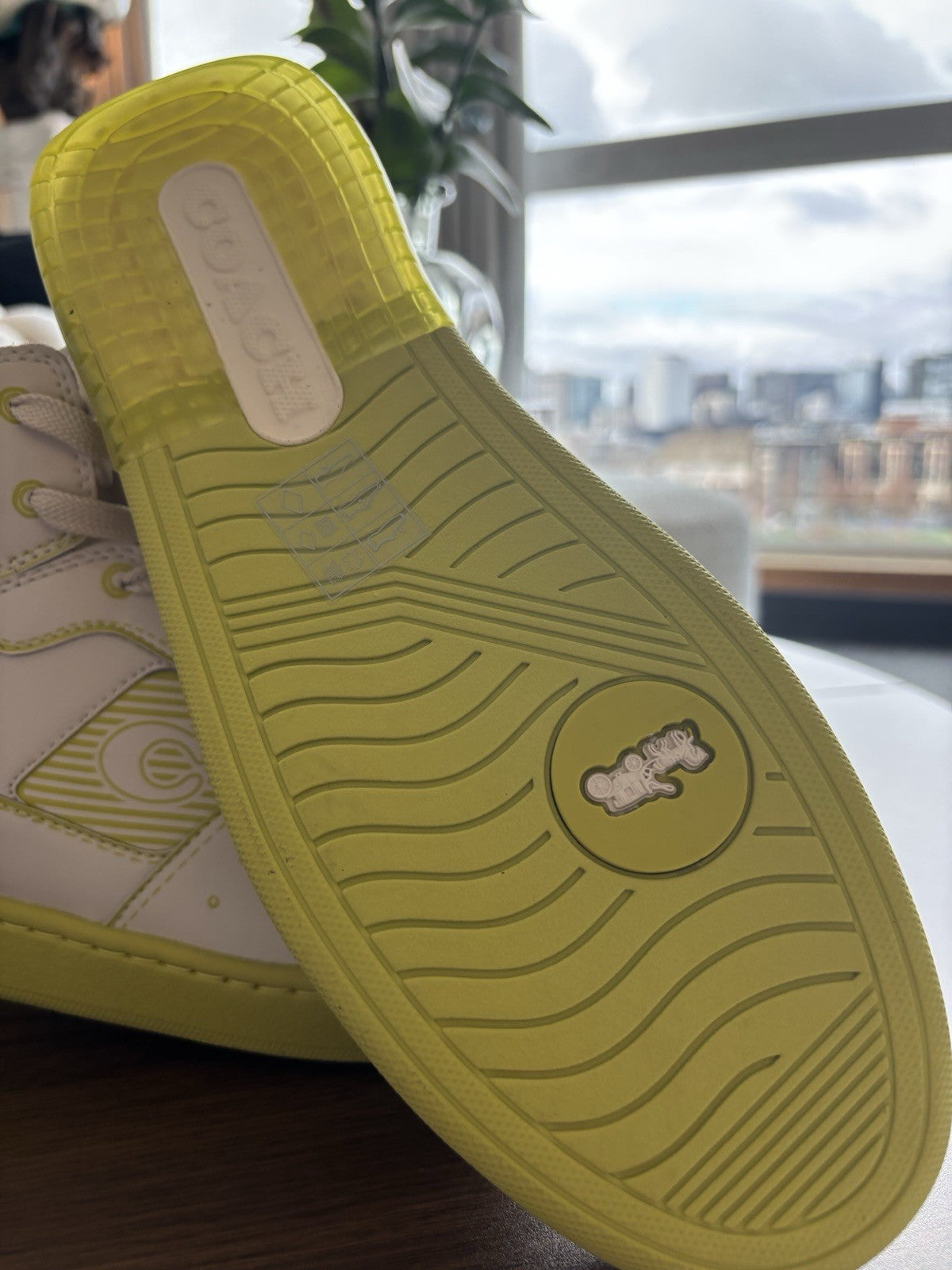 NWT DESIGNER COACH CITYSOLE HIGH TOP SNEAKER SHOES WITH TROMPE L'OEIL Size 10.5