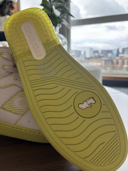 NWT DESIGNER COACH CITYSOLE HIGH TOP SNEAKER SHOES WITH TROMPE L'OEIL Size 10.5