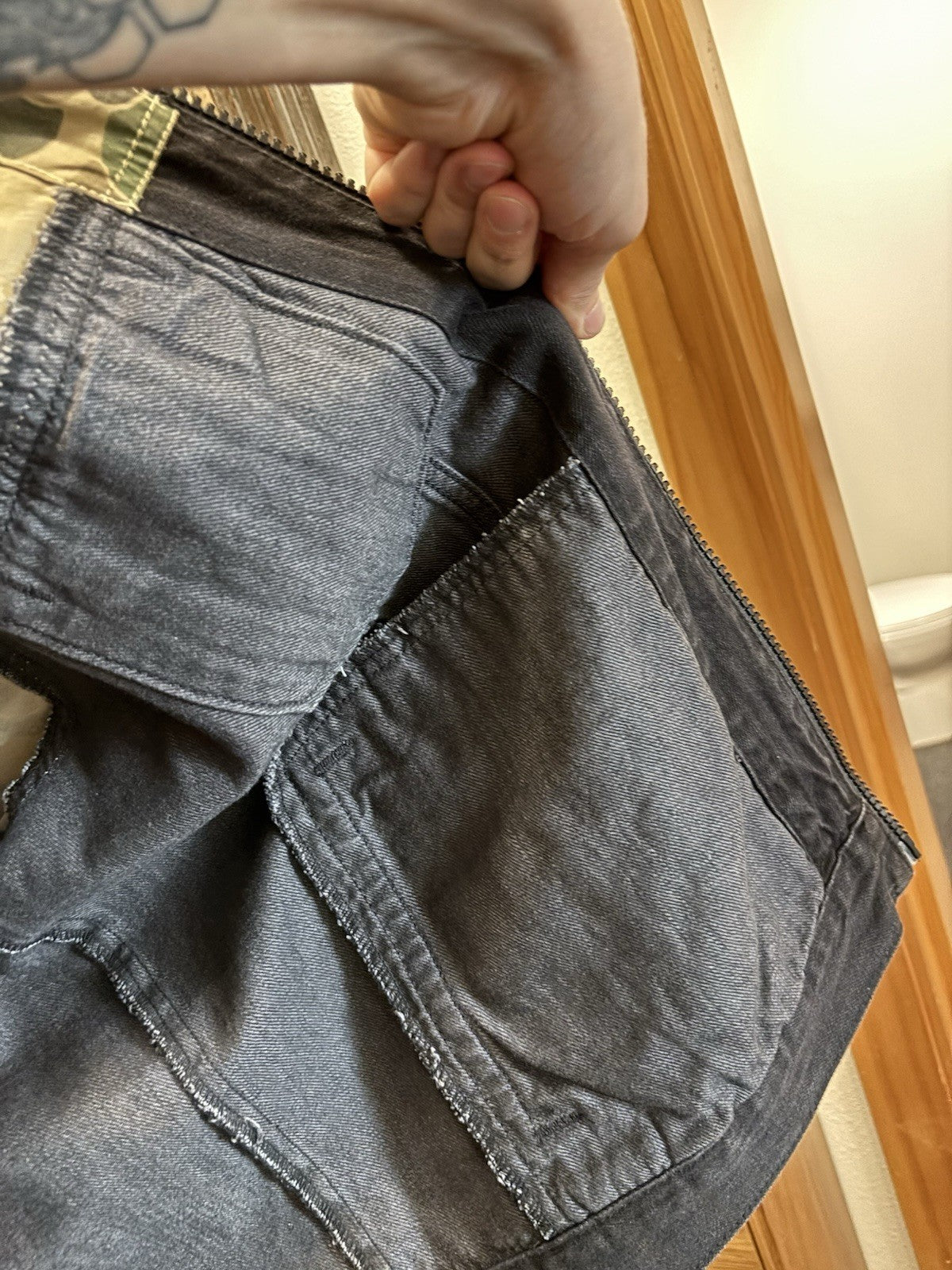 Rare Denim LEVI'S X JUSTIN TIMBERLAKE Hybrid Camo Hood Trucker Jacket (org $195)