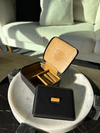 COACH Zipped Around Jewelry Leather Case Box Organizer Black (org $195)
