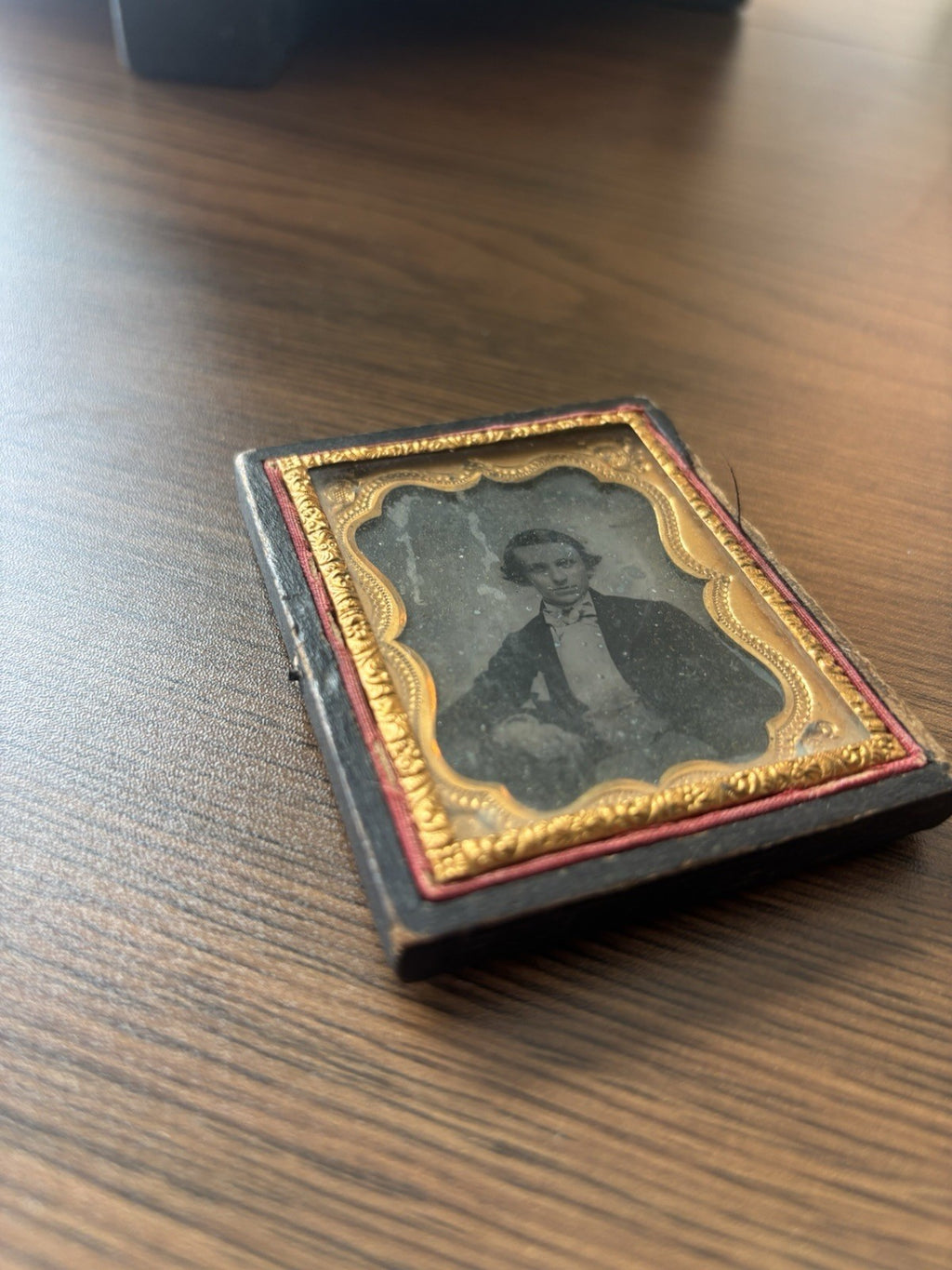 1850s Antique Victorian Gentleman Portrait Union Civil War Daguerreotype Photo