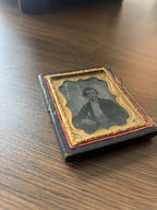 1850s Antique Victorian Gentleman Portrait Union Civil War Daguerreotype Photo