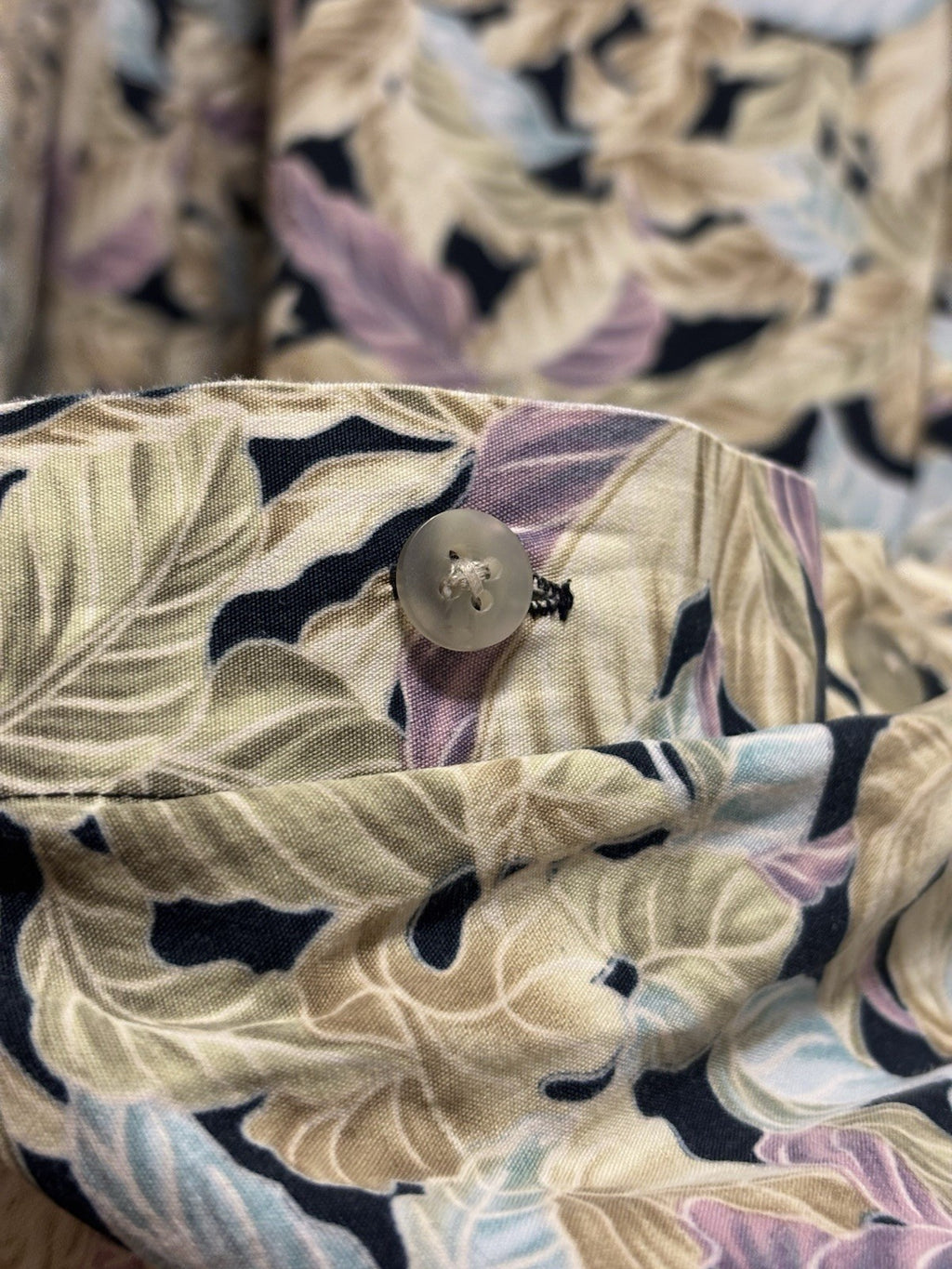 1976 Vintage Pierre Cardin Tropical Hawaiian Leaf Shirt Button Up Men’s Size 2X