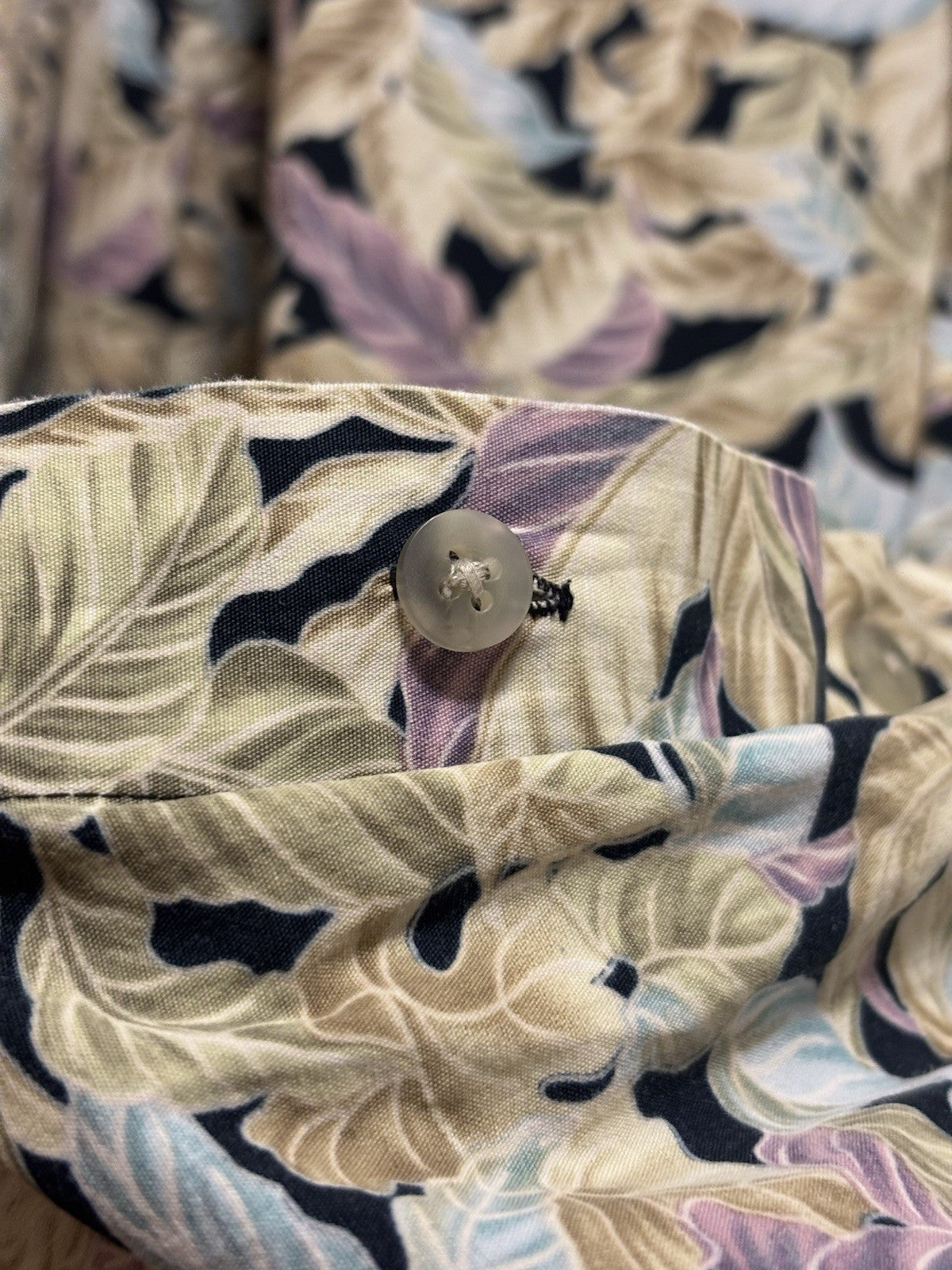 1976 Vintage Pierre Cardin Tropical Hawaiian Leaf Shirt Button Up Men’s Size 2X