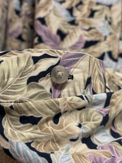 1976 Vintage Pierre Cardin Tropical Hawaiian Leaf Shirt Button Up Men’s Size 2X