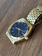 NIXON Time Teller Watch Blue Dial 37mm Gold Stainless Steel Mesh Band A045-1931