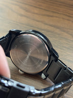 ARMITRON Quartz Men Watch WR50m Day/Date Two Tone Black Silver 41mm NWT(org $75)