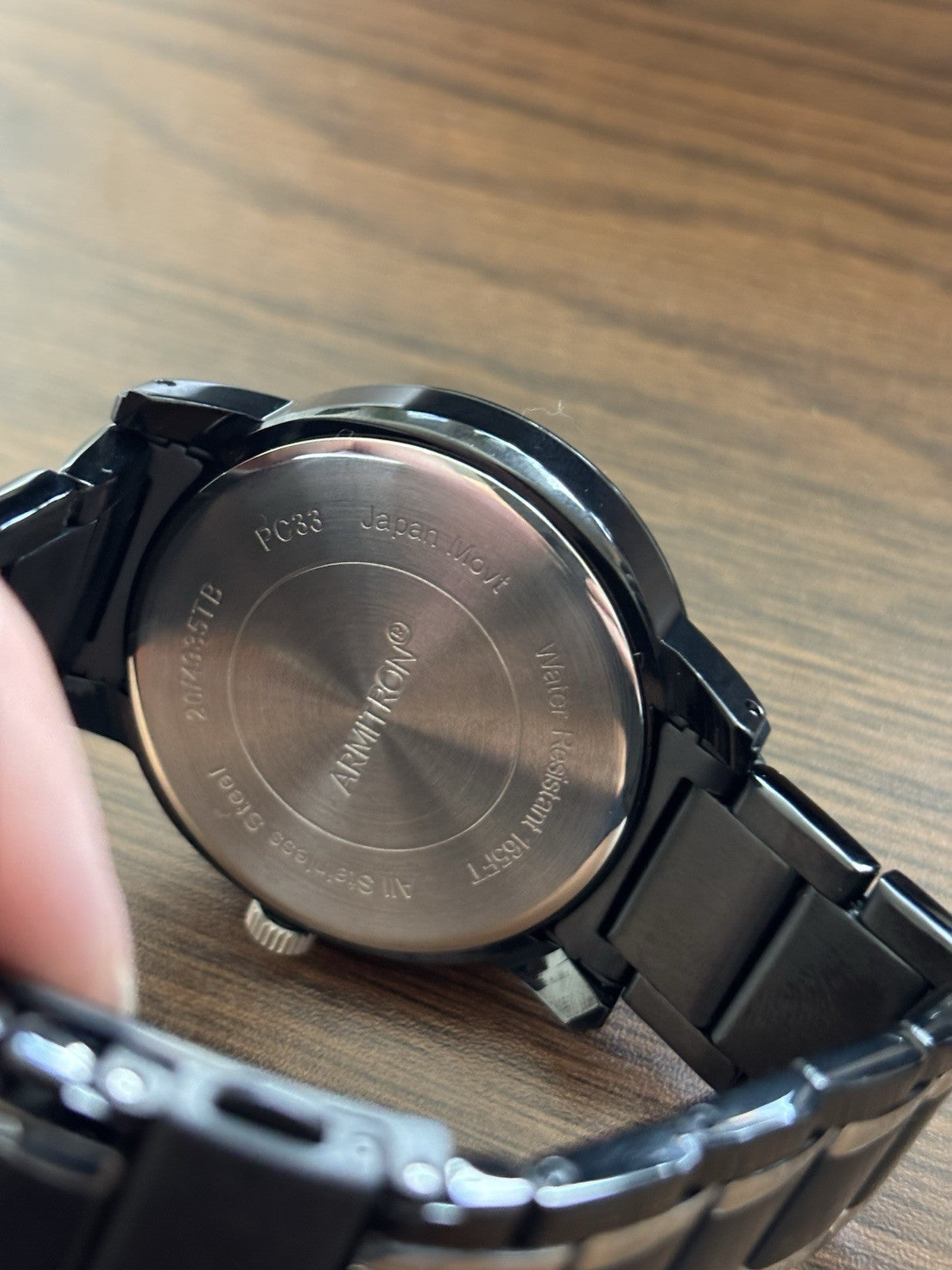 ARMITRON Quartz Men Watch WR50m Day/Date Two Tone Black Silver 41mm NWT(org $75)