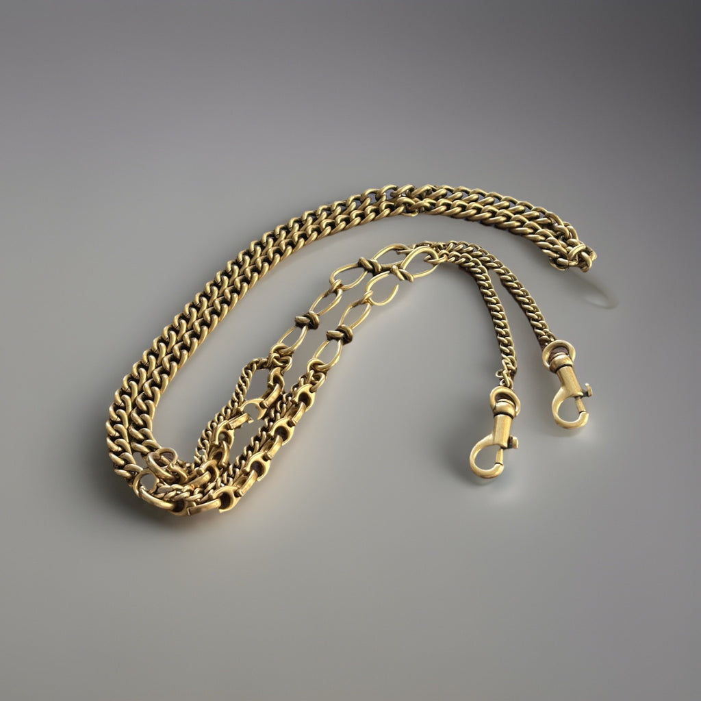 COACH Rare Bag Chain Strap Gold/Antique Brass Metal Bow Knot/ C Link (org $195)
