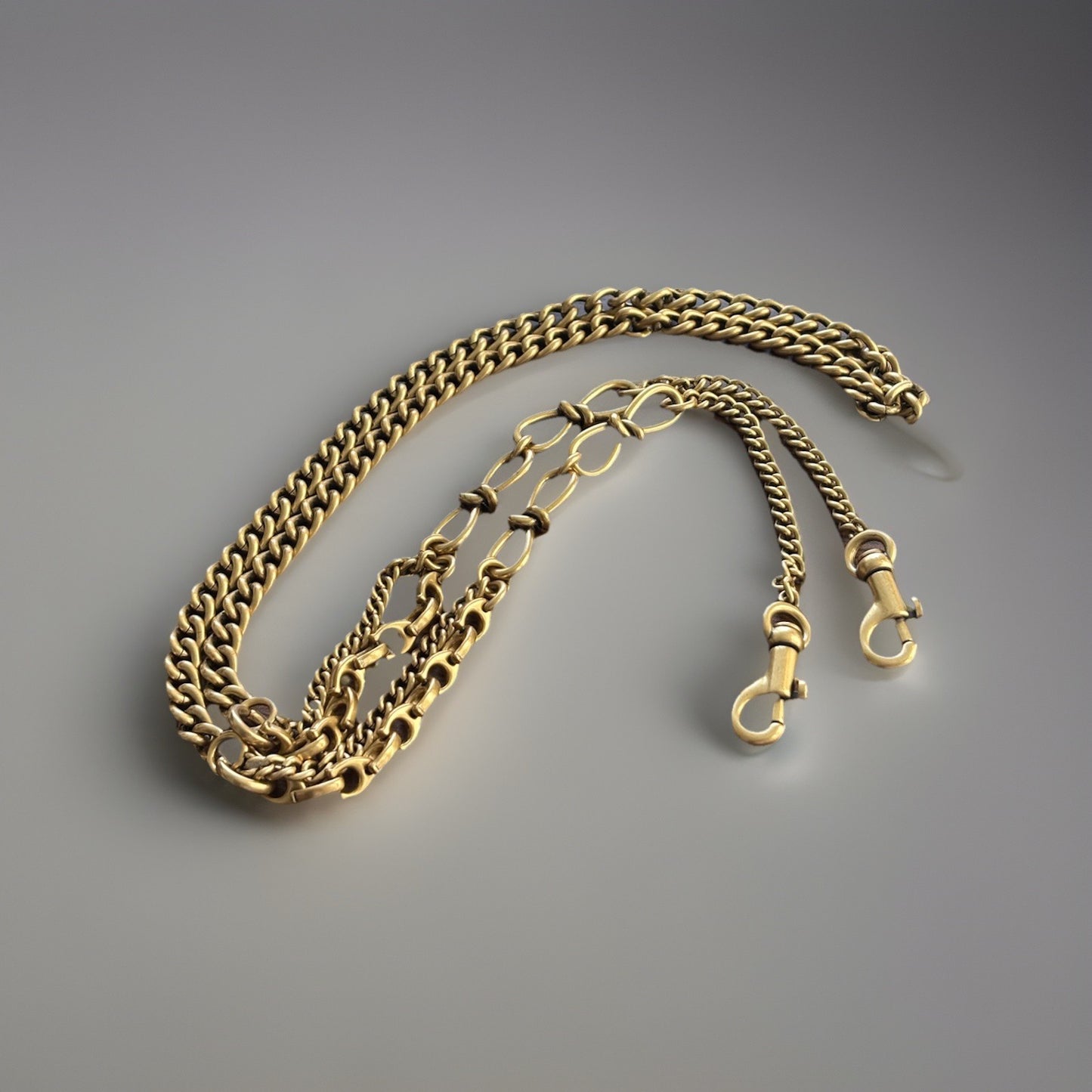 COACH Rare Bag Chain Strap Gold/Antique Brass Metal Bow Knot/ C Link (org $195)