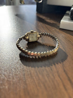 Vintage Benrus Ladies Deco Watch 10K RGP Gold Bezel Stretch Bracelet Mechanical