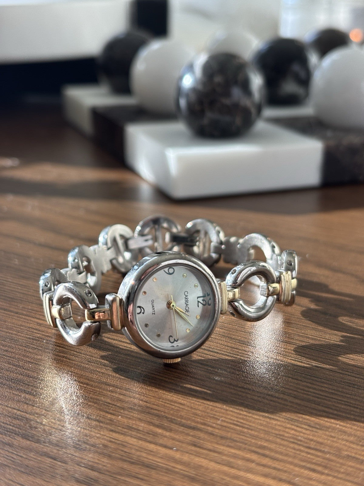 VINTAGE 1991 Carriage by Timex Women’s Watch Two Tone Silver/Gld Bracelet Quartz