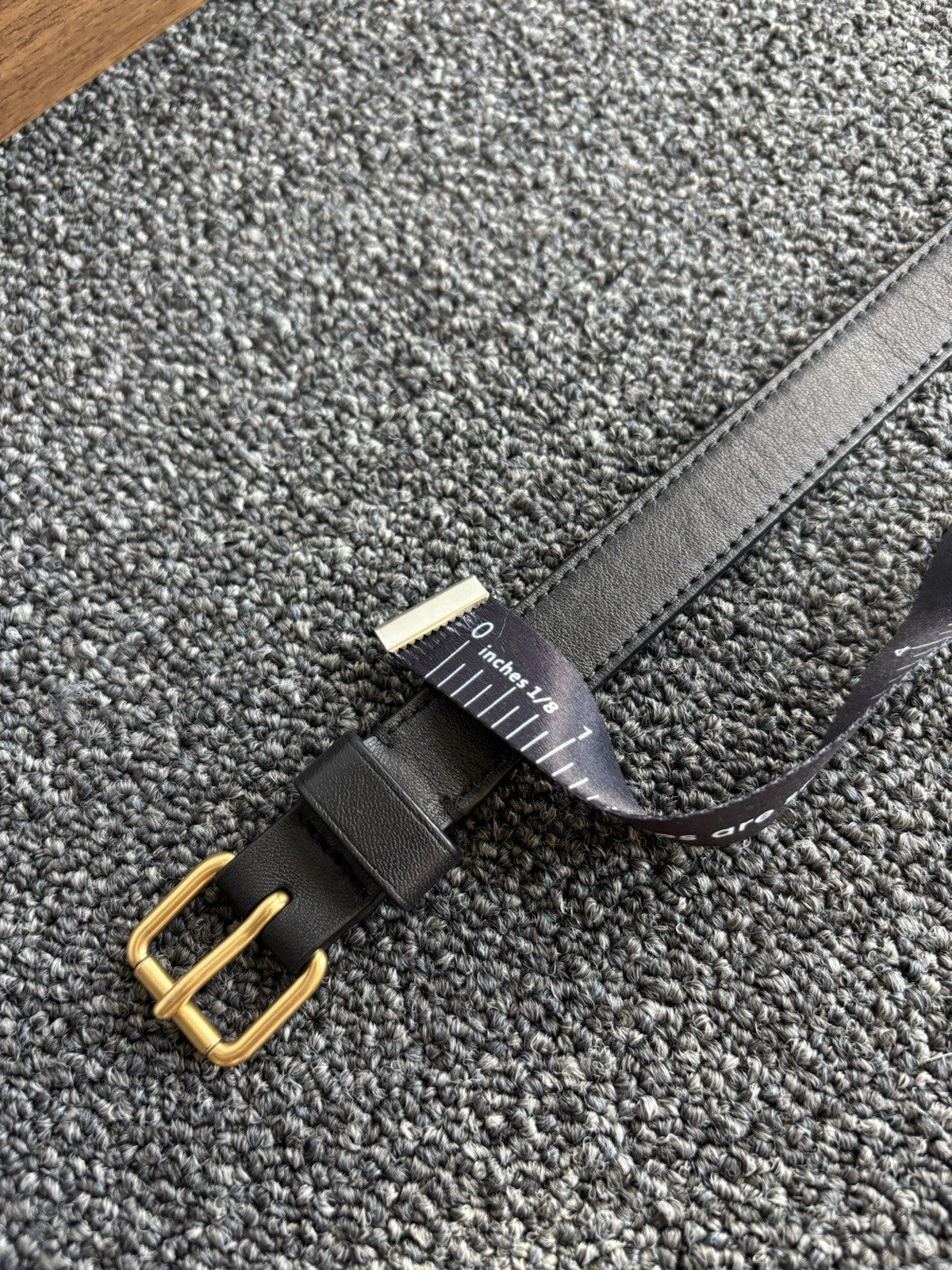 COACH Designer Belt Black Thin Leather Classic Gold Buckle Size 31-36 (org $195)