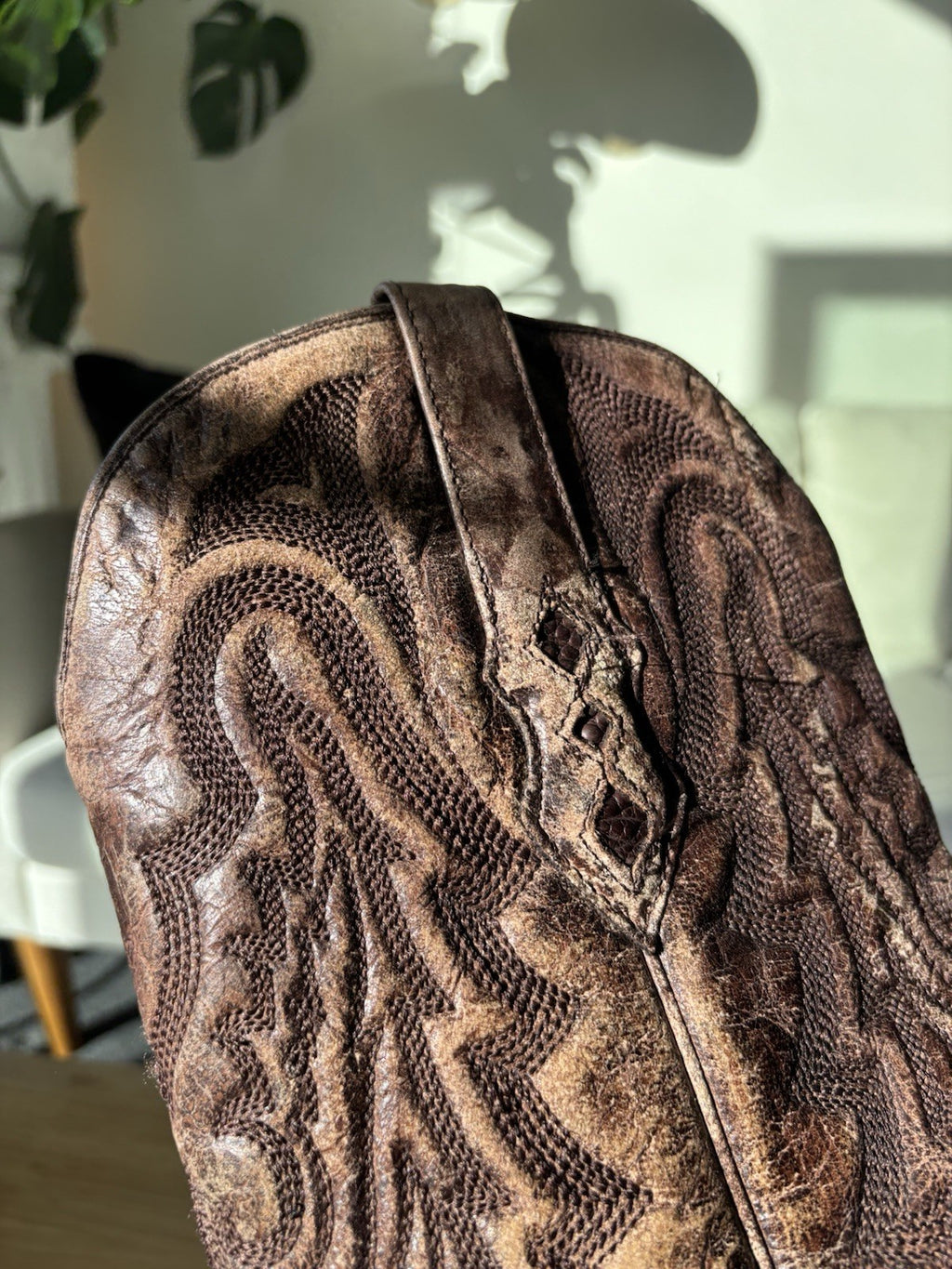 CORRAL® Mens Brown Exotic Alligator Inlay & Embroidered Western Boots (org $360)