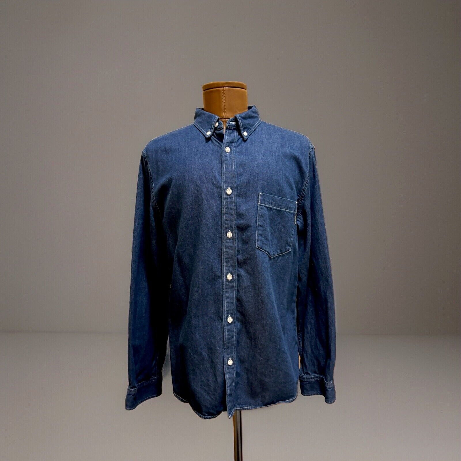 COACH Brand Traditional Blue Denim Button-Up Shirt | 100% Cotton Size L ($250)