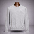 TOMMY HILFIGER Classic V-Neck Sweater Logo Pullover Gray Men Size L (org $75)