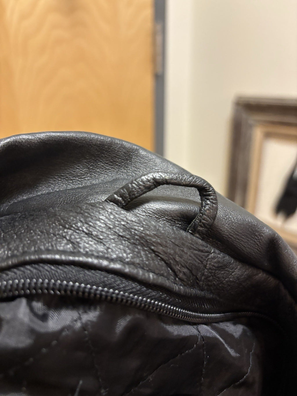 OSCAR PIEL 1980 Designer Leather Biker Bomber Jacket Vintage Eagle USA(org $350)