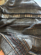 BABETTE 2006 Designer San Francisco Plaid Wool Blend Jacket Gray Zip Up Blazer