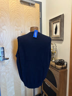 PENDLETON Vintage 1998 Sweater Vest Navy Blue V-Neck 100% Lambswool Wool NWT -XL