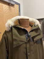 COACH Runway Shearling Lined Parka Jacket Coat Fur Hood Green/Olive (org $2650)
