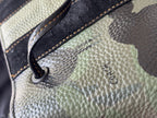 COACH Designer Backpack Rare Camo/black Pebbled Leather Suede Stripe (Org $795)