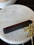 COACH New York Designer REXY Hang Tag Dino Bag Charm Fob Chain Gold/Black/Maroon