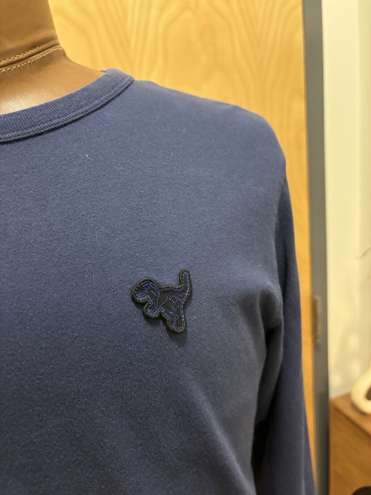 Cool COACH NY Essential Long Sleeve T-Shirt | Navy Blue Rexy Patch Size S ($125)