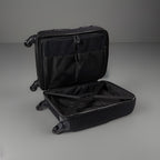COACH Designer Logo Luggage/ Carry On Roller Wheeled Travel Bag Black (org $795)