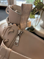 COACH Designer Tucker Leather Signature Boot Chalk White Men Size 10 (org $395)