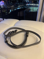 COACH Replacement Gray Leather Bag Strap Gunmetal Hardware Add On New (org $95)