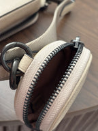 COACH Pebble Leather Charter Slim Crossbody Zip Bag Ivory/Cream Black (org $295)