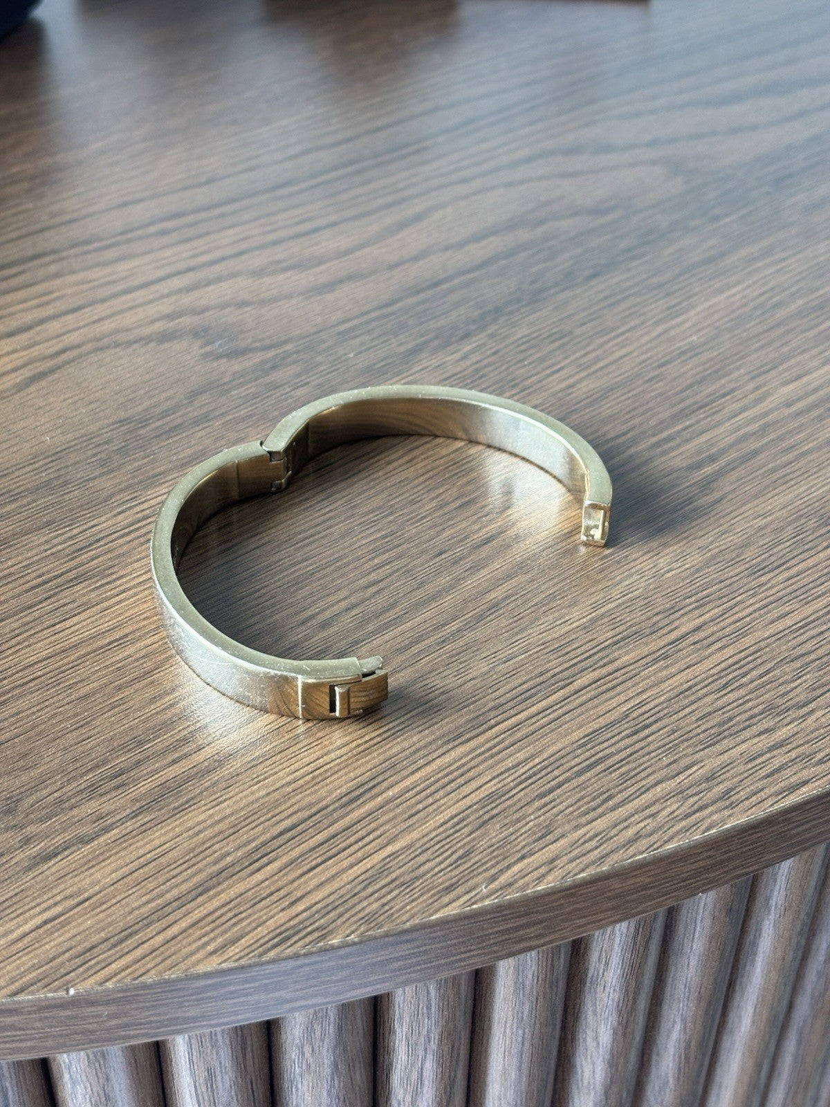 MICHAEL KORS Brand Gold Pave Crystal Fulton Bangle Bracelet MK Signed (org $195)
